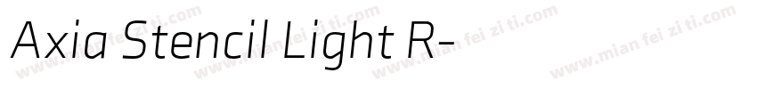 Axia Stencil Light R字体转换